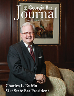 August 2013 Georgia Bar Journal Cover