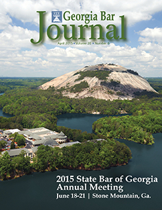 April 2015 Georgia Bar Journal Cover