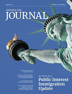 April 2017 Georgia Bar Journal Cover