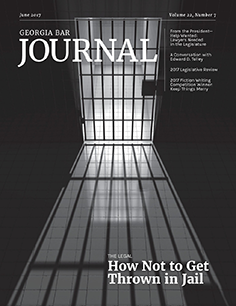 June 2017 Georgia Bar Journal Cover