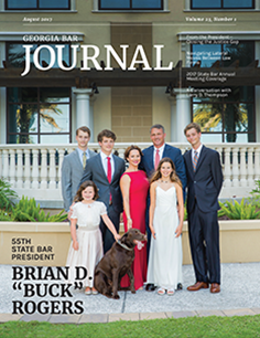August 2017 Georgia Bar Journal Cover