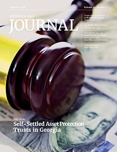 February 2018 Georgia Bar Journal Cover